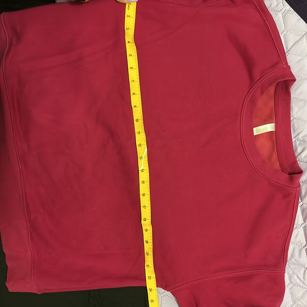 Fabletics Fleece Pullover - Large - Raspberry Red - image 3